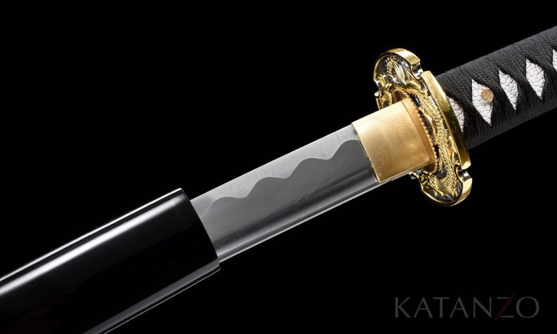 Black Gold Katana Sword