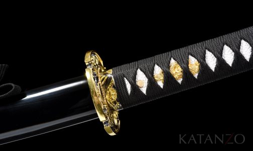 Black Gold Katana Sword