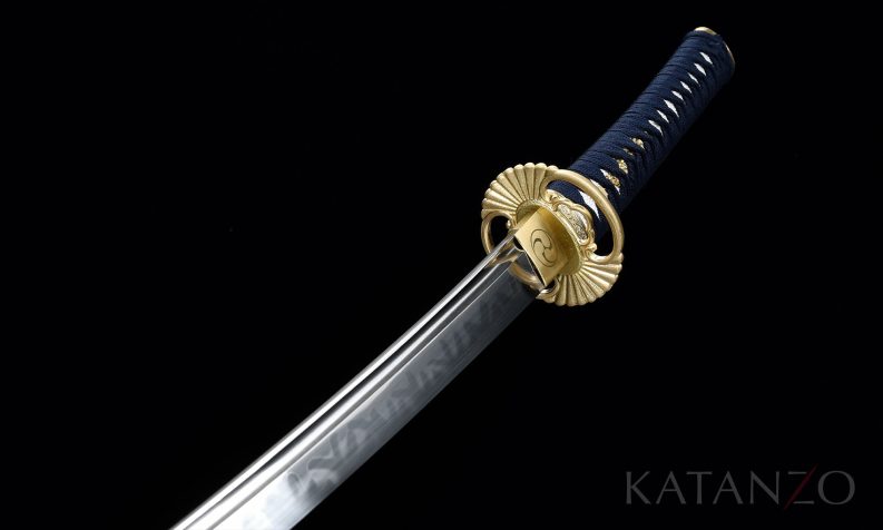 Blau Gold dragon Katana