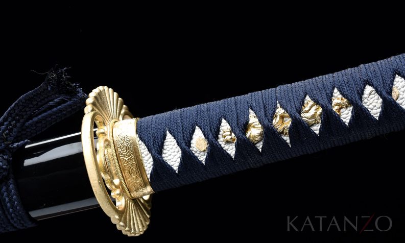 Blau Gold dragon Katana