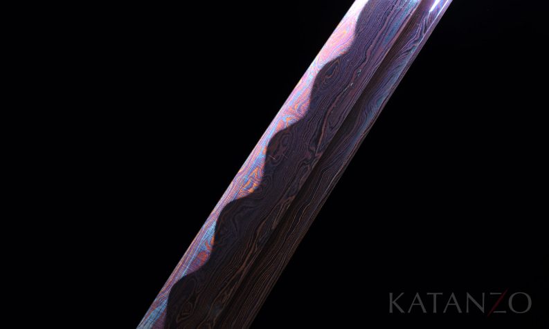 colored Damascus Blade