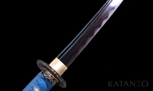 colored Damascus Blade Katana