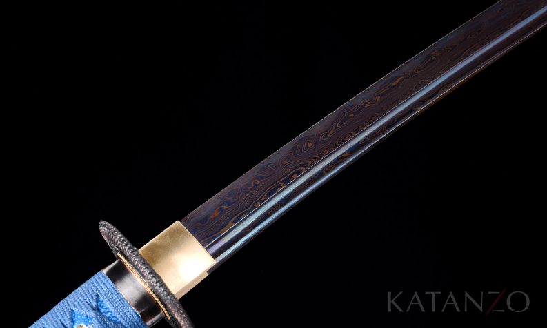 colored Damascus Blade Katana