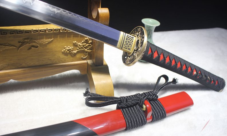 black red dragon katana