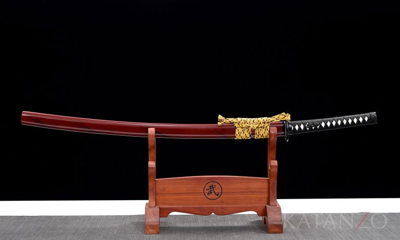 Elegant Damask Katana with red Saya