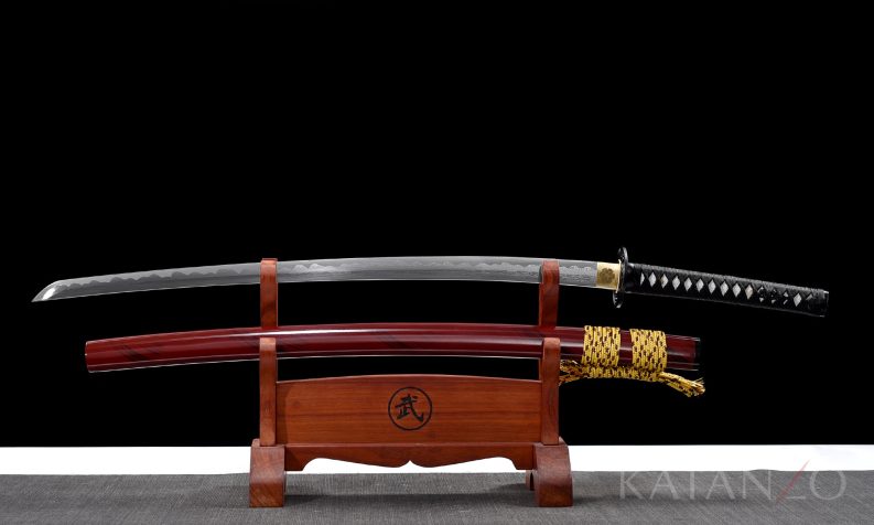 Elegant Damask Katana with red Saya