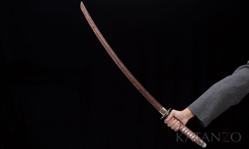 Katana with wooden blade